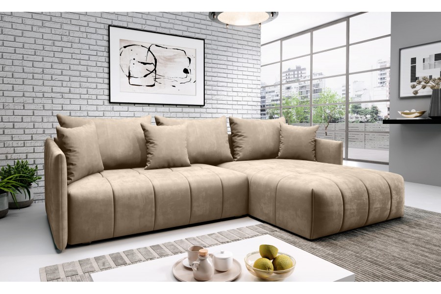 Narożnik Sofa DANNY L z funkcją spania, rogówka (Magic Velvet: Magic Velvet 2217)